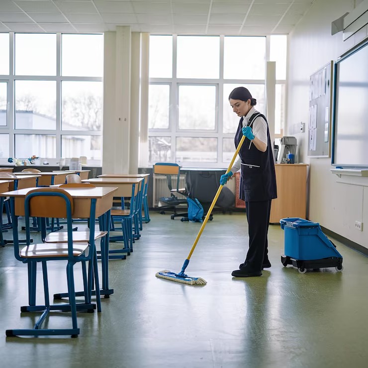 Health & Safety imgi 64 person cleaning floor classroom with broom 1286328 799