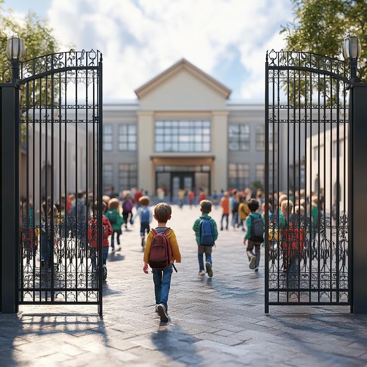 Health & Safety imgi 65 3d photo group people are walking through entrance school 1158030 85217